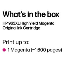 HP 963XL High Yield Magenta Original ink cartridge