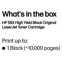 HP 59X didelės talpos juoda originali LaserJet tonerio kasetė