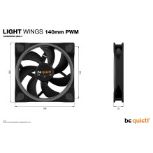 be quiet! Light Wings, 140mm PWM Triple Pack