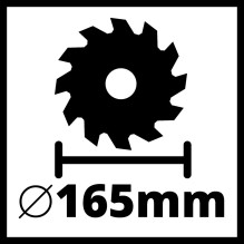 EINHELL akumuliatorinis diskinis pjūklas 18V TP CS 18 / 165 Li BL SOLO 4331225