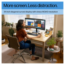 HP P34hc G4 WQHD USB-C Curved Monitor computer monitor