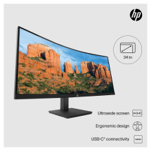 HP P34hc G4 WQHD USB-C Curved Monitor computer monitor