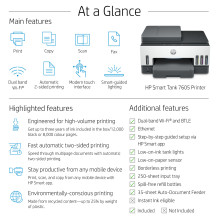 „HP Smart Tank 7605“ 3in1 / A4 / „WiFi“ / „Bluetooth“ / ADF / „Dulpex“ „HP Smart Tank 7605“ 3in1 / A4 / „WiFi“ / „Bluetooth“ / ADF / „Dulpex“