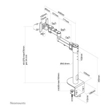 Neomounts FPMA-D960BLACKPLUS monitor mount / stand