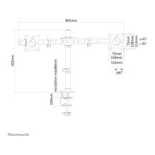 Neomounts FPMA-DCB100DBLACK monitor mount / stand