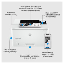 HP LaserJet Pro 4002dn Printer