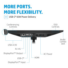 HP E24m G4 FHD USB-C Conferencing Monitor computer monitor