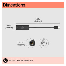 HP USB-C to RJ45 Adapter G2 HP USB-C to RJ45 Adapter G2