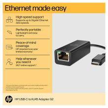 HP USB-C to RJ45 Adapter G2 HP USB-C to RJ45 Adapter G2