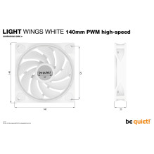be quiet! Light Wings White , 140mm PWM high-speed Triple-Pack be quiet! Light Wings White , 140mm PWM high-speed Triple-Pack
