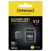Intenso microSD 512GB UHS-I Perf CL10, Performance Intenso microSD 512GB UHS-I Perf CL10, Performance