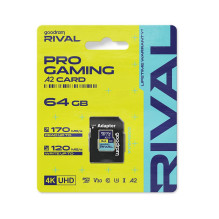 GOODRAM RIVAL M2AA 64 GB MicroSDXC V30 A2 UHS-I U3 + adapter (GGSM2AA-0640R12)