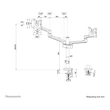 Neomounts DS60-425BL2 monitor mount / stand