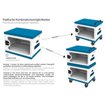 GoodConnections GEMMA N16 Notebook Charging Cabinet White / Blue