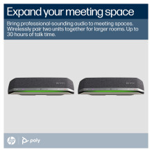 „HP Poly Sync 40+“ su „Microsoft Teams“ sertifikuotu USB-A USB-C + BT700 USB-A adapteriu, garsiakalbiu telefonu