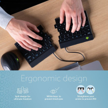 KEYBOARD WRL COMPACT BREAK / BLACK RGOSBUKWLBL R-GO TOOLS