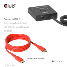 VIDEO SWITCH USB-C 2PORT / CSV-2511 CLUB3D VIDEO SWITCH USB-C 2PORT / CSV-2511 CLUB3D