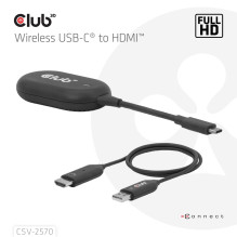 I / O ADAPTER WRL USB-C TO HDMI / CSV-2570 CLUB3D I / O ADAPTER WRL USB-C TO HDMI / CSV-2570 CLUB3D