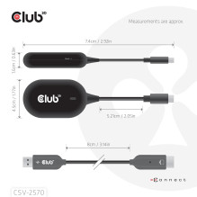 Įvesties / išvesties adapteris WRL USB-C į HDMI / CSV-2570 CLUB3D Įvesties / išvesties adapteris WRL USB-C į HDMI / CSV-2570 CLUB3D