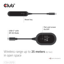 I / O ADAPTER WRL USB-C TO HDMI / CSV-2570 CLUB3D I / O ADAPTER WRL USB-C TO HDMI / CSV-2570 CLUB3D