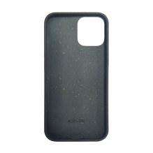 iLike Apple iPhone 12 / 12 Pro Silicone plastic case Eco Print Design Black
