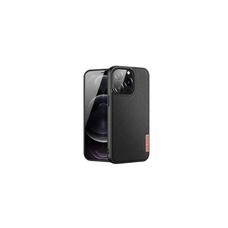 Dux Ducis Apple Phone 13 Pro Fino dėklas, padengtas nailonu, juodas