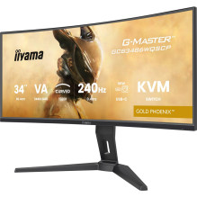iiyama G-MASTER GCB3486WQSCP-B1 computer monitor 86.4 cm (34") 3440 x 1440 pixels UltraWide Quad HD Black