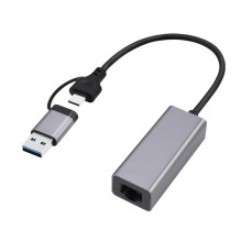 USB Network Adapter - Gembird A-USB3AC-LAN-01 Gray USB Network Adapter - Gembird A-USB3AC-LAN-01 Gray