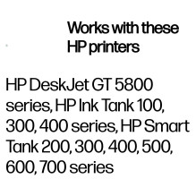 HP GT52 geltonos spalvos originali rašalo kasetė buteliuke, skirta „DeskJet GT“ serijos spausdintuvams