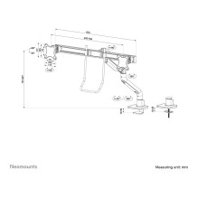 Neomounts DS75S-950WH2 monitor mount / stand