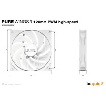 be quiet! Pure Wings 3 120mm PWM high-speed White be quiet! Pure Wings 3 120mm PWM high-speed White