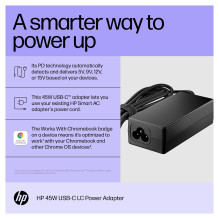HP 45W USB-C LC Power Adapter power adapter / inverter