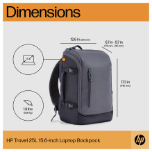 HP kelioninė 25 litrų (15,6 colio) talpos nešiojamojo kompiuterio kuprinė su geležies pilkumo danga HP kelioninė 25 litrų (15,6 colio) talpos nešiojamojo kompiuterio kuprinė su geležies pilkumo danga