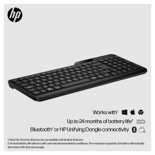 HP 475 dviejų režimų belaidė klaviatūra HP 475 dviejų režimų belaidė klaviatūra