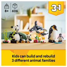 LEGO Creator Laukiniai gyvūnai: Pandų šeima