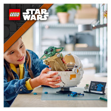 LEGO Star Wars Grogu su skraidančiu vežimėliu