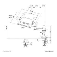 Neomounts DS20-425BL1 laptop stand Neomounts DS20-425BL1 laptop stand