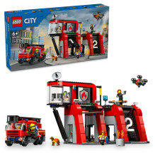 LEGO City gaisrinė su gaisrine mašina