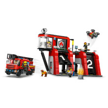 LEGO City gaisrinė su gaisrine mašina