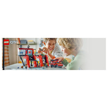 LEGO City gaisrinė su gaisrine mašina
