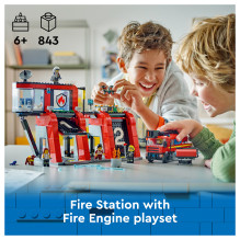 LEGO City gaisrinė su gaisrine mašina