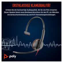 HP Poly Blackwire 3210 Monaural USB-C Headset +USB-C / A Adapter (Bulk) HP Poly Blackwire 3210 Monaural USB-C Headset +USB-C / A Adapter (Bulk)