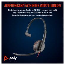 HP Poly Blackwire 3210 Monaural USB-C Headset +USB-C / A Adapter (Bulk) HP Poly Blackwire 3210 Monaural USB-C Headset +USB-C / A Adapter (Bulk)