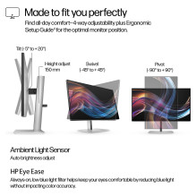 HP serijos 7 Pro 27 colių 4K „Thunderbolt 4“ monitorius – 727 pk kompiuterio monitorius