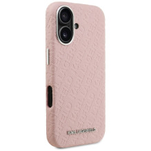 Karl Lagerfeld FW Stamped Karl MagSafe iPhone 16 Case - Pink