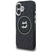 Karl Lagerfeld IML Choupette Head Logo MagSafe Case for iPhone 16 - Black