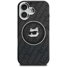 Karl Lagerfeld IML Choupette Head Logo MagSafe Case for iPhone 16 - Black