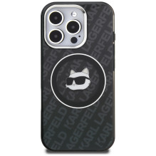 Karl Lagerfeld IML Choupette Head Logo MagSafe Case for iPhone 16 Pro - Black