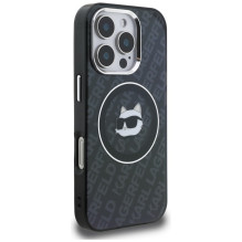 Karl Lagerfeld IML Choupette Head Logo MagSafe Case for iPhone 16 Pro Max - Black