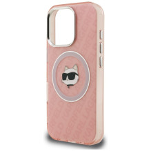 Karl Lagerfeld IML Choupette Head Logo MagSafe Case for iPhone 16 Pro - Pink